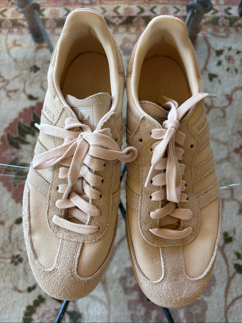 Adidas Samba Beige Suede & Leather Sneakers
